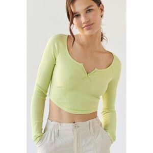 UO BDG Theo Notch Neck Long Sleeve Tee